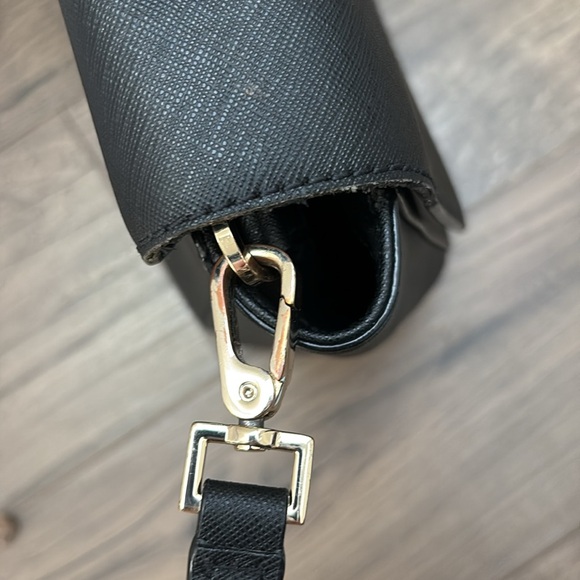 KATE SPADE Black Leather Flap Crossbody Handbag Satchel Newbury Lane Brynlee - Picture 9 of 11